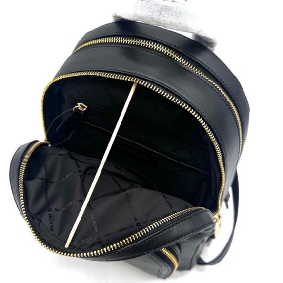 Michael Kors Medium Jaycee Backpack Black/Gold (NWT) - Picture 9 of 12
